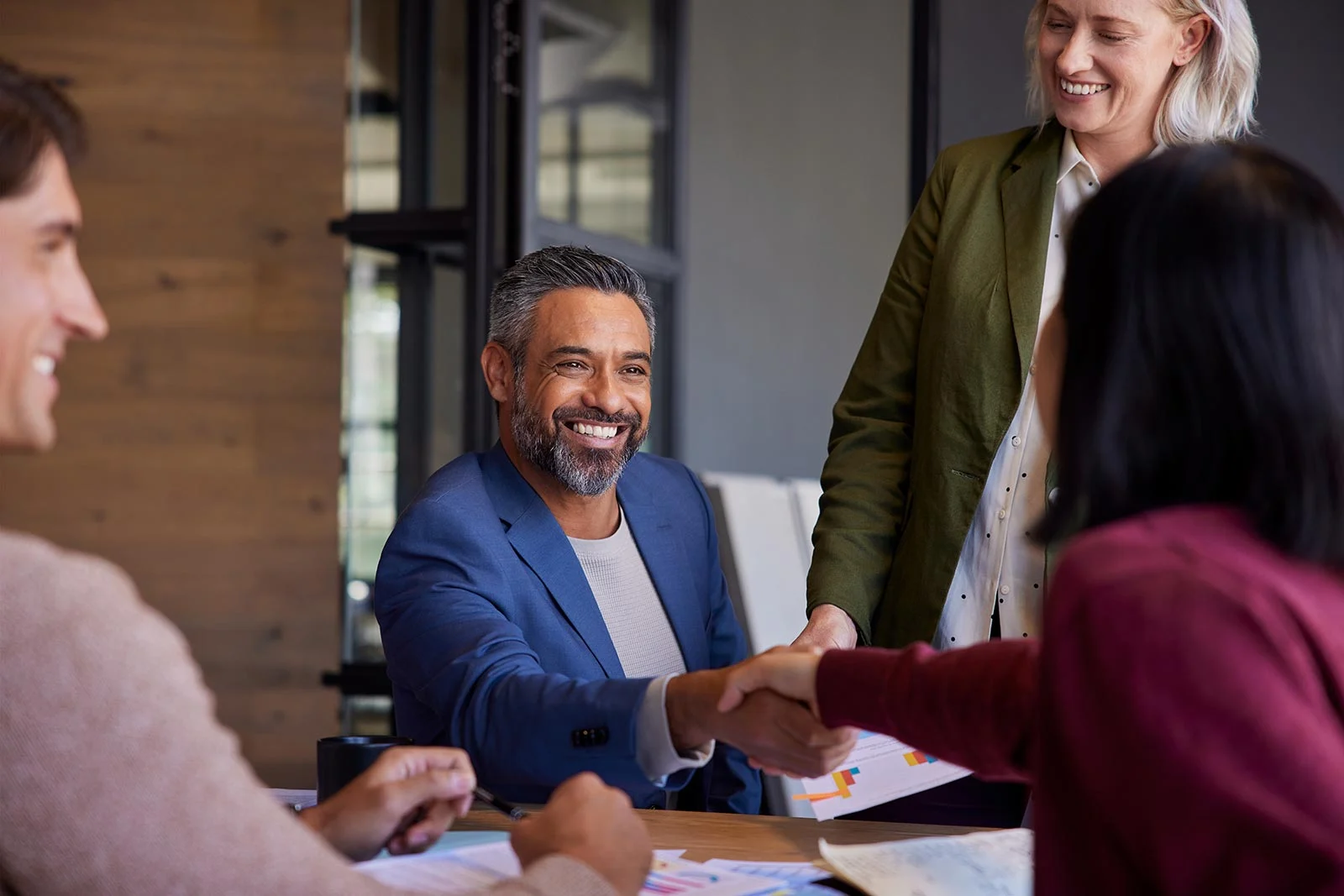 successful business handshake