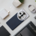 Flat lay of Oppo Find X7 Ultra smartphone with accessories on white background