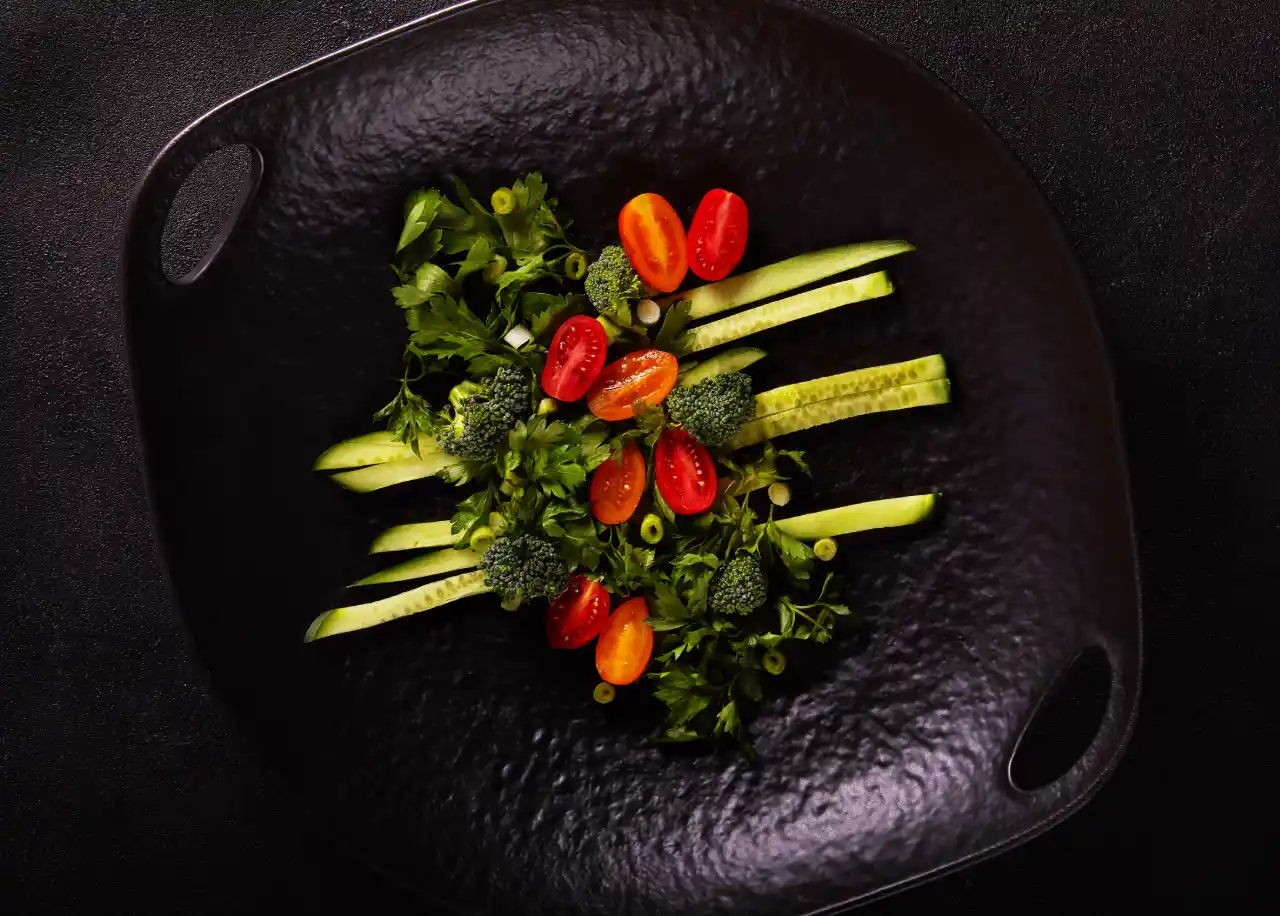 salad of cucumbers cherry tomatoes