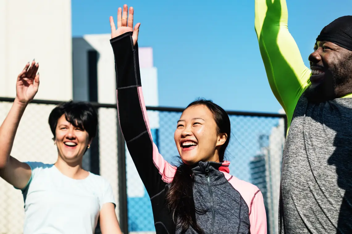 people exercising at fitness gym