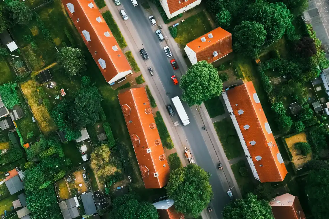 scenic landscape from above aerial