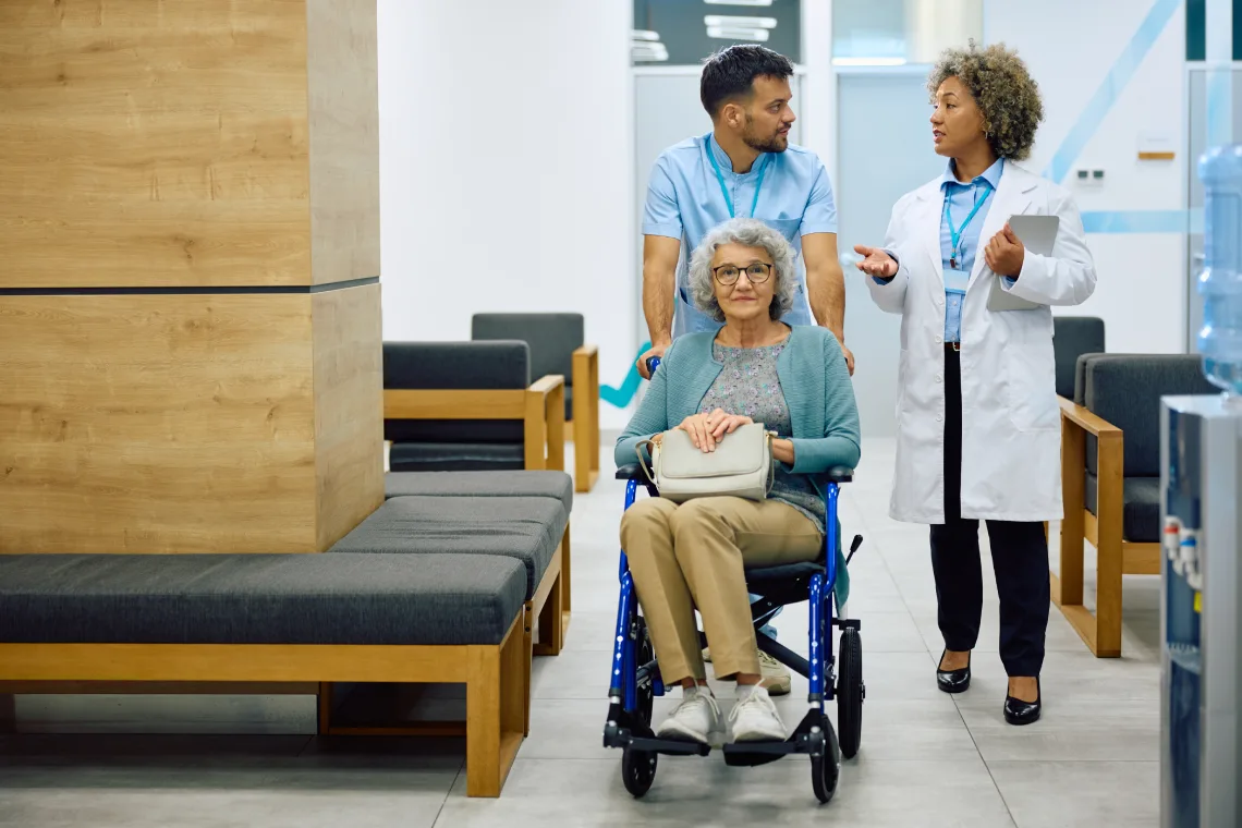 senior woman in wheelchair